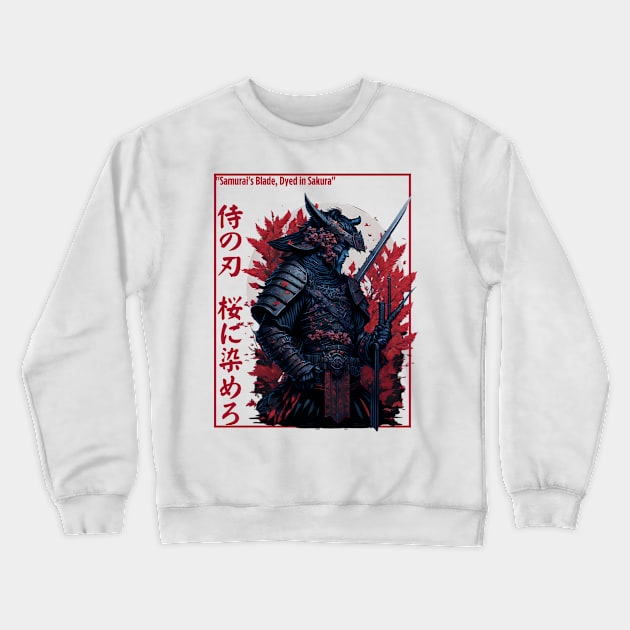 The Samurai's Blade , Japanese typography, Design Crewneck Sweatshirt by Imaginator Studio